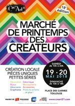 Affiche provisoire marche de créateurs Toulouse Printemps 2018
